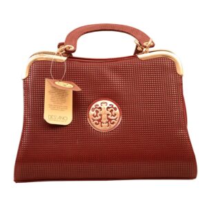 حقيبة جلد للنساء من ديسانو 831 - لون احمر ، جلد منقط صناعة تركية