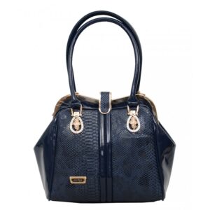 حقيبة يد نسائية  جلد لون كحلي  صناعة تركية