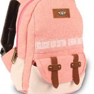 حقيبة ظهر من  قطن لون زهري بودرة  صناعة تركية