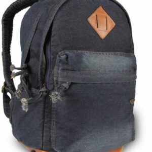 حقيبة ظهر جينز قطني ناعم لون اسود صناعة تركية