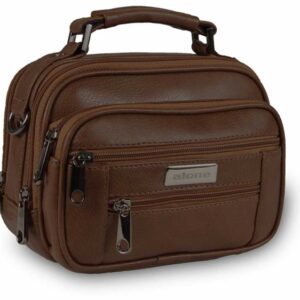 حقيبة يد رجالية بنية جلدية - صناعة تركية