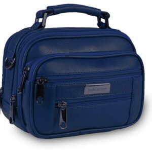 حقيبة يد رجالية زرقاء جلدية - صناعة تركية