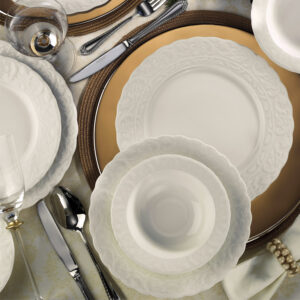 طقم صحون 24 قطعة – زخرفة نباتية – صناعة تركية