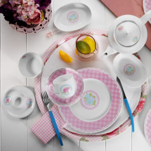 طقم صحون فطور 33 قطعة – زخرفة نباتية – صناعة تركية