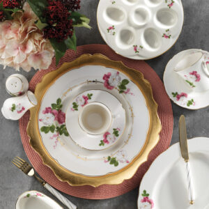 طقم صحون 36 قطعة – زخرفة نباتية – صناعة تركية