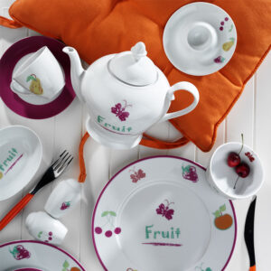 طقم صحون فطور 33 قطعة – زخرفة نباتية – صناعة تركية