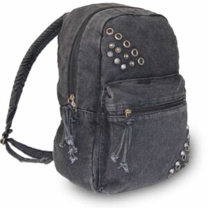 حقيبة ظهر جنز اسود مرصع  صناعة تركية