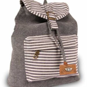 حقيبة ظهر من قطن لون اسود وابيض _صناعة تركية