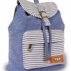 حقيبة ظهر لون ازرق وابيض  _ صناعة تركية