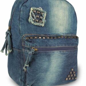 حقيبة ظهر  جنز اخضر مرصع   _ صناعة تركية