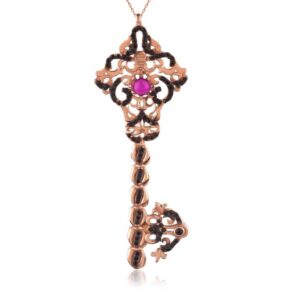 سنسال فضة شكل مفتاح - صناعة تركية