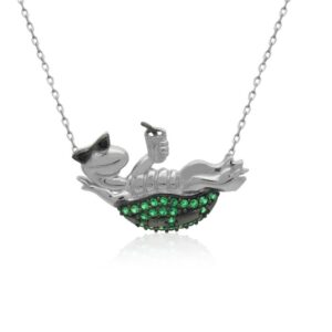 سنسال فضة على شكل سلحفاة - صناعة تركية