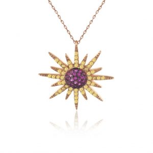 سنسال فضة على شكل شمس - صناعة تركية