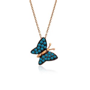 سنسال فضة على شكل فراشة - صناعة تركية