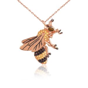 سنسال فضة مع نحلة - صناعة تركية