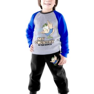 ملابس نوم شتوية زرقاء للأطفال - صناعة تركية