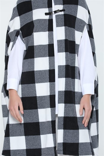 معطف نسائي أسود و أبيض - صناعة تركية