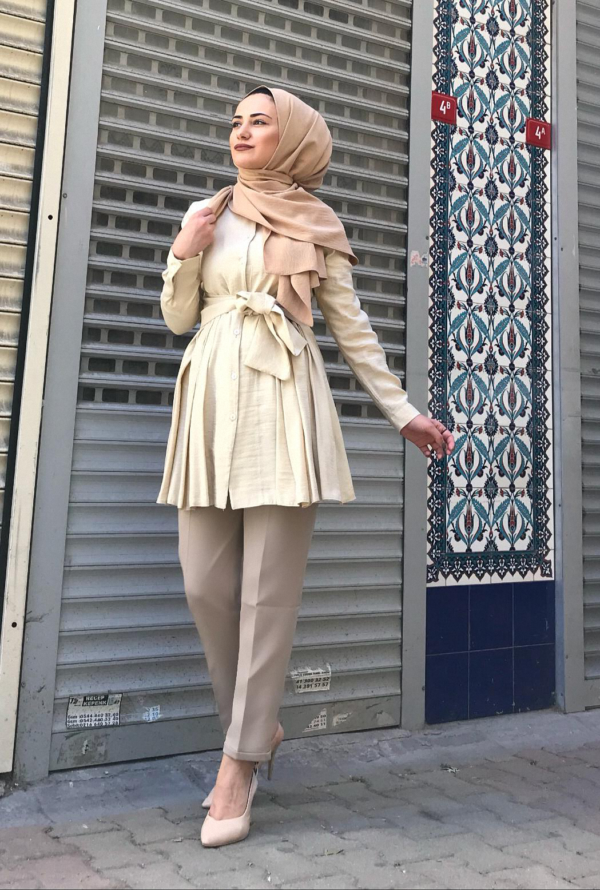 بنطال نسائي بيج تصميم حديث ورائع – صناعة تركية