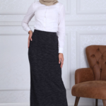 تنورة نسائية سوداء تصميم جذاب - صناعة تركية