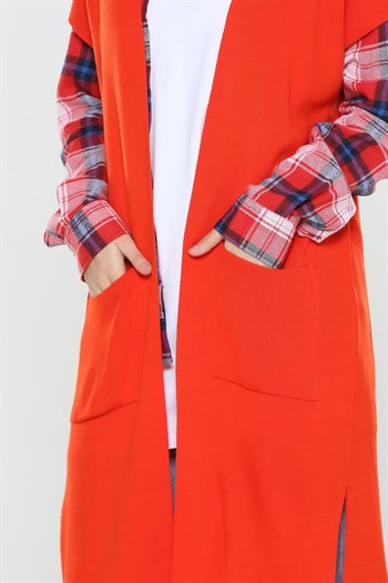 سترة نسائية برتقالية - صناعة تركية