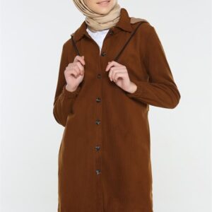 سترة نسائية بنية تصميم رائع و جذاب - صناعة تركية