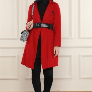 سترة نسائية حمراء تصميم حديث و راقي - صناعة تركية