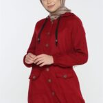 سترة نسائية خمرية تصميم جذاب - صناعة تركية