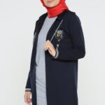 سترة نسائية صوفية أزرق بحري - صناعة تركية