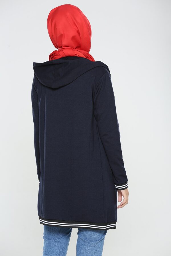 سترة نسائية صوفية أزرق بحري - صناعة تركية