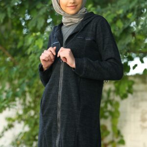 سترة نسائية صوفية سوداء - صناعة تركية