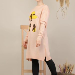 سترة نسائية طويلة مطبوعة تصميم جذاب - صناعة تركية