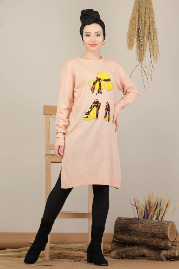 سترة نسائية طويلة مطبوعة تصميم جذاب - صناعة تركية