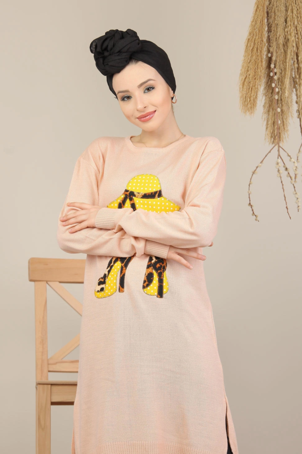 سترة نسائية طويلة مطبوعة تصميم جذاب - صناعة تركية