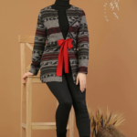 سترة نسائية مزخرفة مع رباط تصميم رائع و جذاب – صناعة تركية