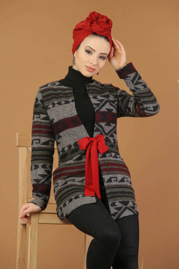 سترة نسائية مزخرفة مع رباط تصميم رائع و جذاب – صناعة تركية