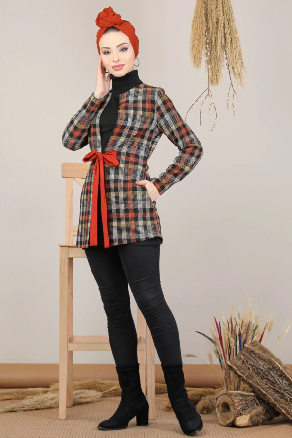 سترة نسائية مع رباط تصميم رائع و جذاب – صناعة تركية