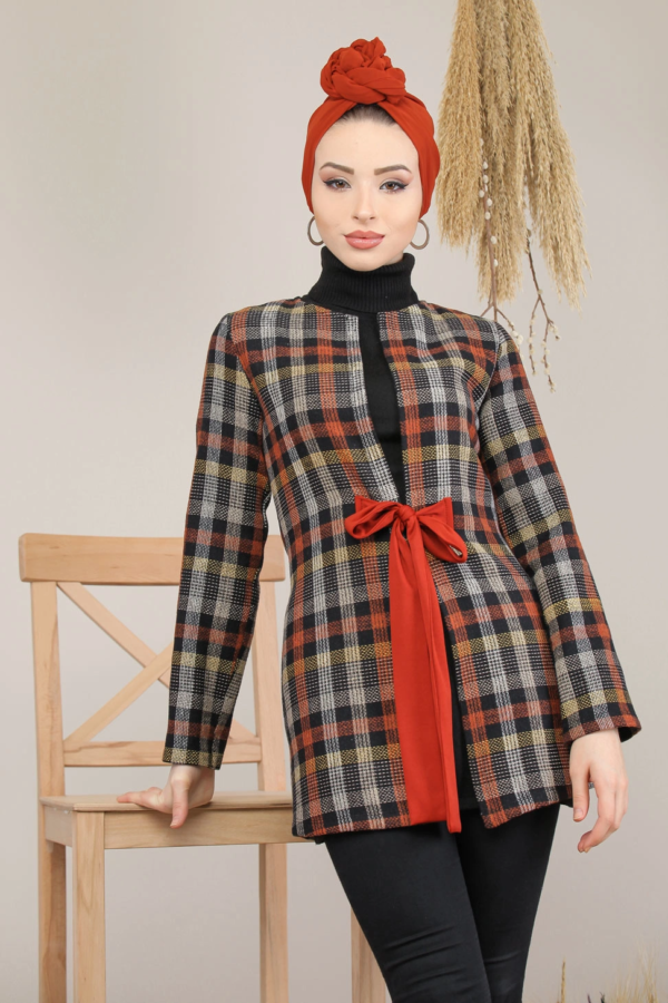 سترة نسائية مع رباط تصميم رائع و جذاب – صناعة تركية