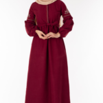 فستان نسائي خمري تصميم رائع و جذاب - صناعة تركية