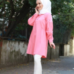 قميص نسائي بالون بودرة تصميم رائع و جذاب - صناعة تركية