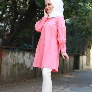 قميص نسائي بالون بودرة تصميم رائع و جذاب - صناعة تركية