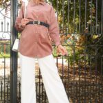 قميص نسائي بودرة - صناعة تركية