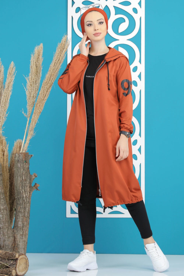 كاب نسائي برتقالي تصميم حديث ورائع - صناعة تركية