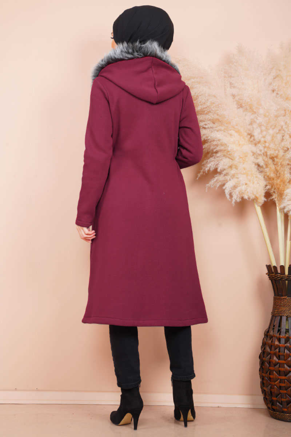 كاب نسائي بورجوندي تصميم رائع و جذاب - صناعة تركية