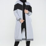 كاب نسائي رمادي و أسود تصميم جذاب – صناعة تركية