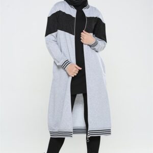 كاب نسائي رمادي و أسود تصميم جذاب – صناعة تركية