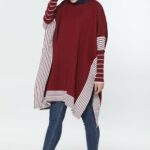 معطف نسائي أحمر مخطط – صناعة تركية