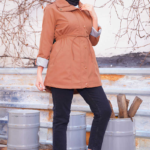 معطف نسائي خندق القرفة تصميم رائع و جذاب - صناعة تركية