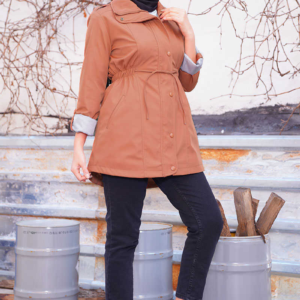 معطف نسائي خندق القرفة تصميم رائع و جذاب - صناعة تركية