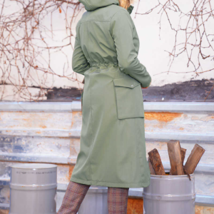 معطف نسائي كاكي تصميم رائع - صناعة تركية
