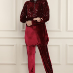 ملابس رياضية نسائية خمرية تصميم حديث وراقي – صناعة تركية